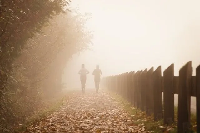 client and sober companion on jog