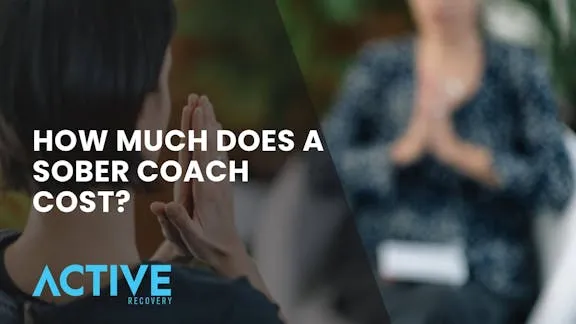 a female person working with a sober coach and meditating