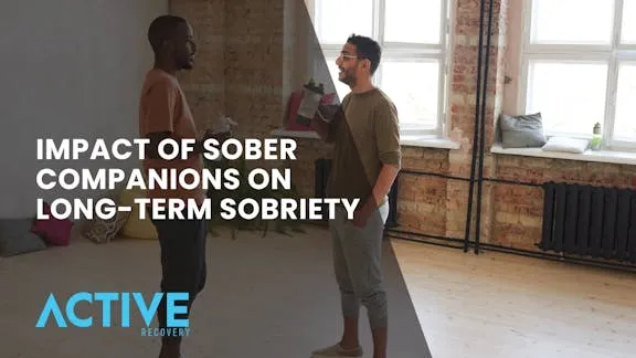 Sober companions talking to each other while in a room and drinking some water