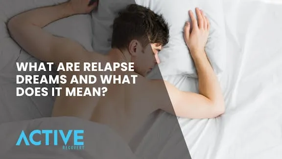 a guy having a relapse dream and dreaming about substances while asleep